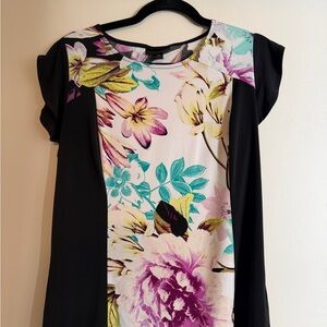 Worthington Black and Floral Women's Blouse